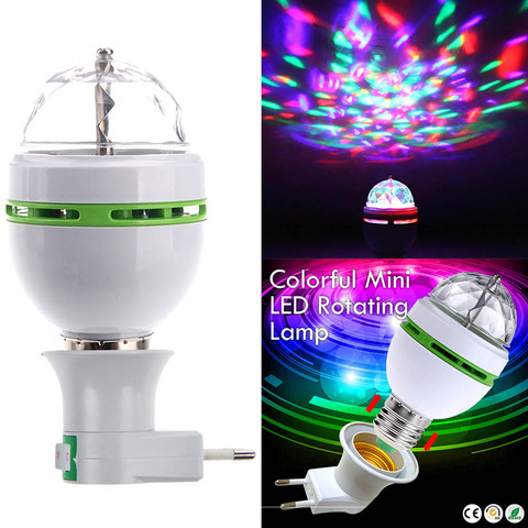 Portable multi LED bulb Mini Laser Projector DJ Disco Stage Light Xmas Party Lighting Show with E27 to EU Plug Adapter ► Photo 1/6