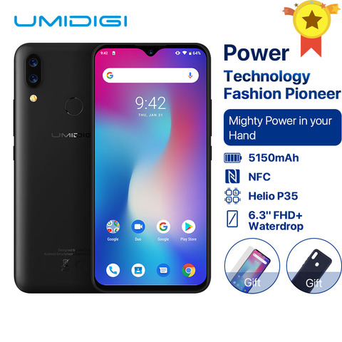 UMIDIGI Power 4GB 64GB Android 9.0 4G Mobile Phone 6.3'' 5150mAh 16MP NFC Cellphone 18W Fast Charge Global Version Smartphone ► Photo 1/1