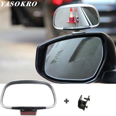 1 Pair 360 Degree Rotation Adjustable Rear View Mirror Car Blind Spot Mirror Wide Angle Lens for Parking Auxiliary Mirror ► Photo 1/6