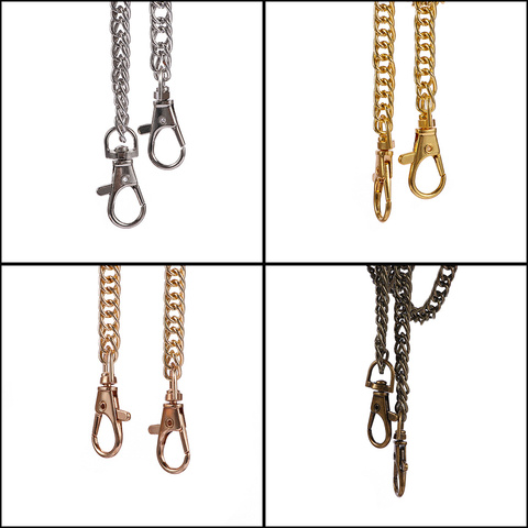 40-120cm Metal Chain For Shoulder Bags Handbag Buckle Handle DIY Chain Bag Strap Accessories Hardware Double Woven Iron Chain ► Photo 1/6