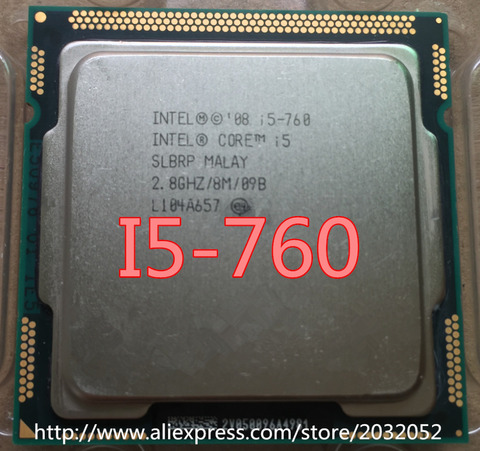 Intel Core i5-760 Processor  2.8 GHz  8MB Cache  Socket LGA1156  45nm  Desktop i5 760 CPU ► Photo 1/1