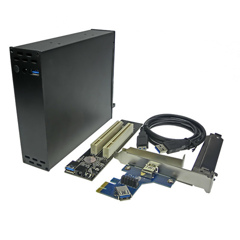 PCI-E To PCI Riser Card Optical Drive HubBay 2 Slot 32bit PCI Dock ENCLOSURE ► Photo 1/2