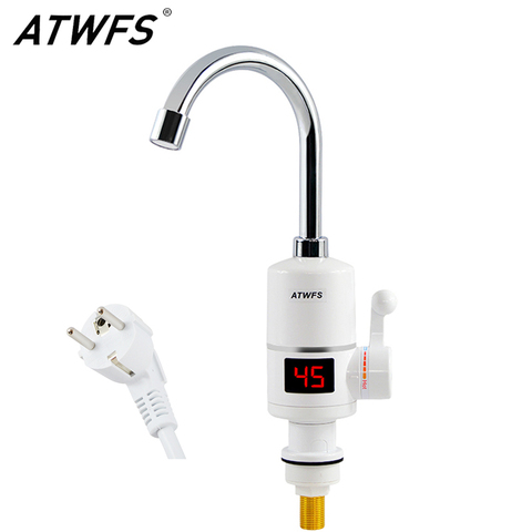ATWFS Instant Hot Water Heater Tap Fast Instantaneous Thermostat for Water Heater 3000w Electrical Faucet Temperature Display ► Photo 1/6