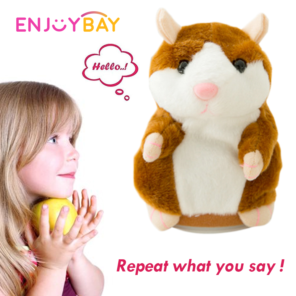 Cute Talking Hamster Plush Animal Doll Sound Record Repeat Educational Toys 