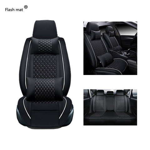 Flash mat Universal Leather Car Seat Covers for Nissan note qashqai j10 almera n16 x-trail t31 navara d40 murano teana j32 ► Photo 1/6