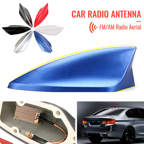 Upgraded Signal Universal Car Shark Fin Antenna Auto Roof FM/AM Radio Aerial Replacement for BMW/Honda/Toyota/Hyundai/Kia/etc ► Photo 1/6
