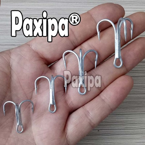 10pcs Thick Treble Hook Strong Silvery Fishing Hook Saltwater