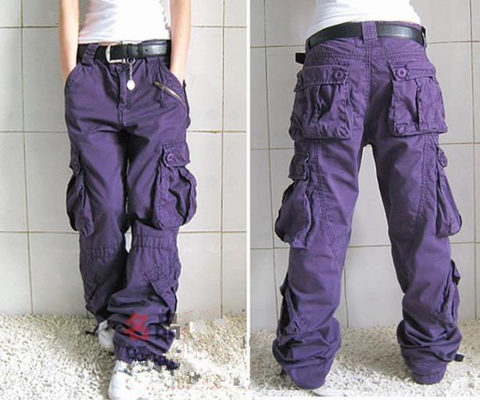 Women Cargo Pants Pocket Cotton Hip Hop Leisure Trousers Loose Baggy Military Army Tactical Pants Wide Leg Joggers Plus Size XXL ► Photo 1/6