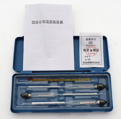 Free shipping Alcohol meter 3pcs + 1pcs hydrothermograph for distiller alcohol ► Photo 1/6