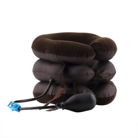 Inflatable Air Compressor Neck Cervical Traction Collar Support Therapy Massage Pillow Pain Relief Travel Trip Car Cover Cushion ► Photo 1/6
