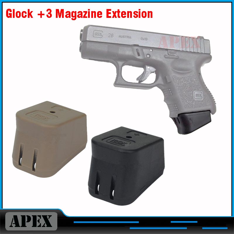 2 Magazine Extension Plus Base Extension Base Pad For Glock 