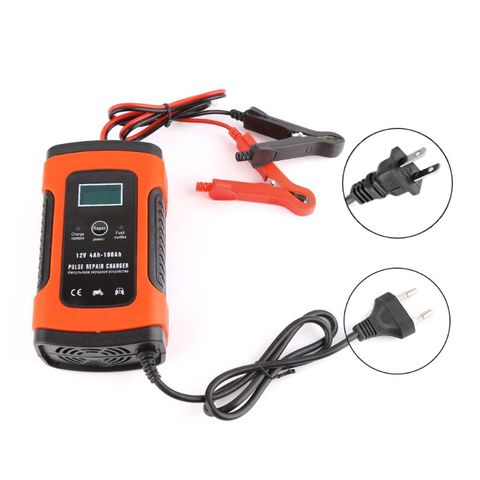 New 1 Pc Auto Car Intelligent Battery Charger DC 12V 5A Pulse Repair Truck Storage EU/ US Plug With LCD Display High Quality ► Photo 1/1