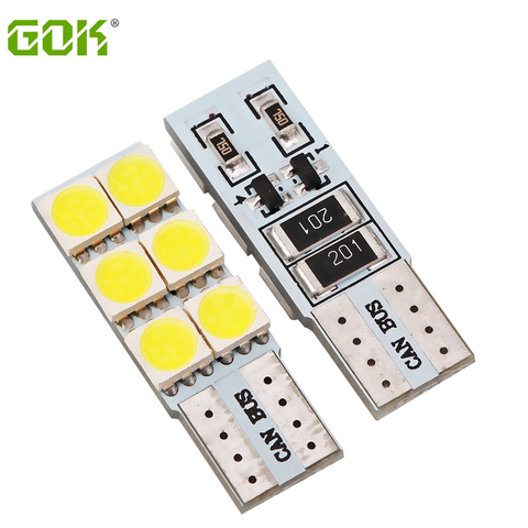 10pcs/lot T10 W5W canbus led 194 927 161 t10 6led 5050 SMD LED W5W T10 6SMDCar Side Light Lamp w5w led canbus Free Shipping ► Photo 1/6