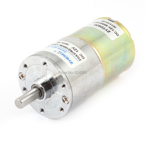 DC 12V 5000 RPM Speed Reduce Gearbox Geared Gear Motor 6mm Diameter Shaft 2 Terminals Discount ► Photo 1/3