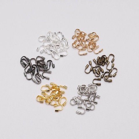 100pcs/lot  4.5x4mm wire protectors Wire Cable Guard Hole Guardian Protector Jewelry Findings loops U Shaped For DIY Accessories ► Photo 1/6