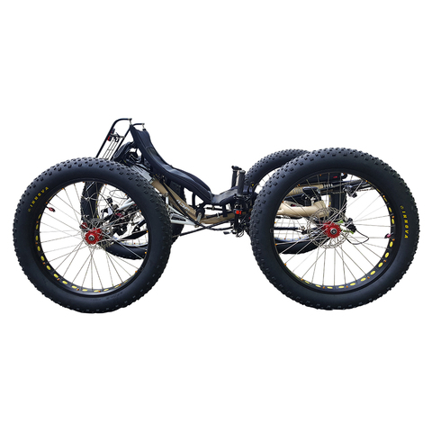 4WD Off Road 500watt Mid Drive Motor Fat Tire Aluminum Alloy Recumbent Quad ► Photo 1/1