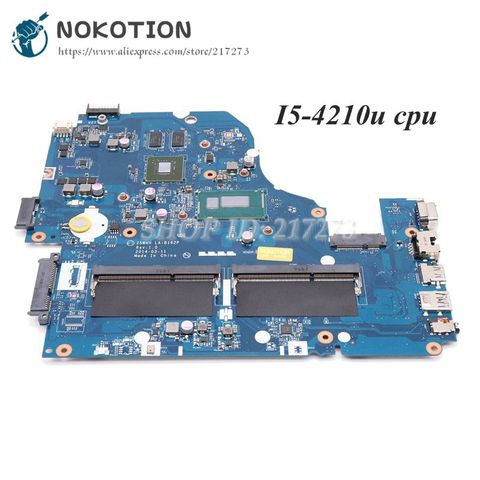 NOKOTION For Acer aspire E1-572 Laptop Motherboard Z5WAH LA-B162P NBMLC11004 Main Board I5-4210U CPU HM86 GT840M DDR3L ► Photo 1/1