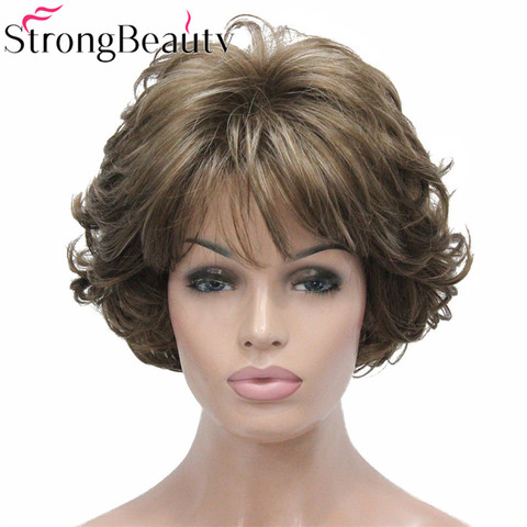 StrongBeauty Short Curly Synthetic Wigs Heat Resistant Capless Hair Women Wig ► Photo 1/6