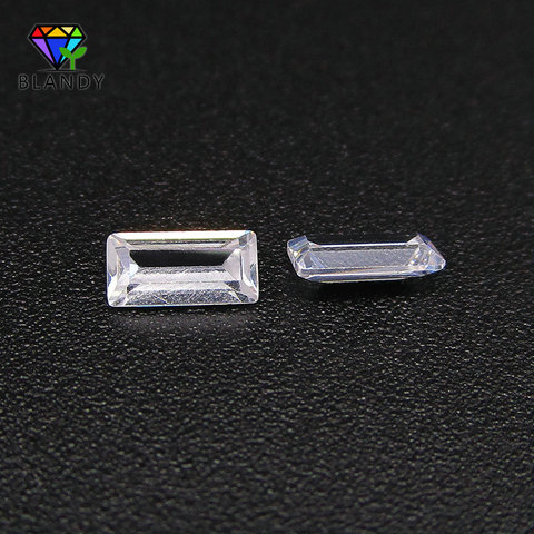 Free Shipping 1.5*2mm~2*4mm AAAAA Rectangle Shape Baguette Cut White Cubic Zirconia CZ Stone Synthetic Gems For Jewelry ► Photo 1/6