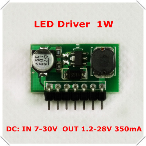 RD 1W 3W LED lamp Driver  Support  PMW Dimmer DC IN 7-30V OUT 350mA [10 pieces / lot ] ► Photo 1/6