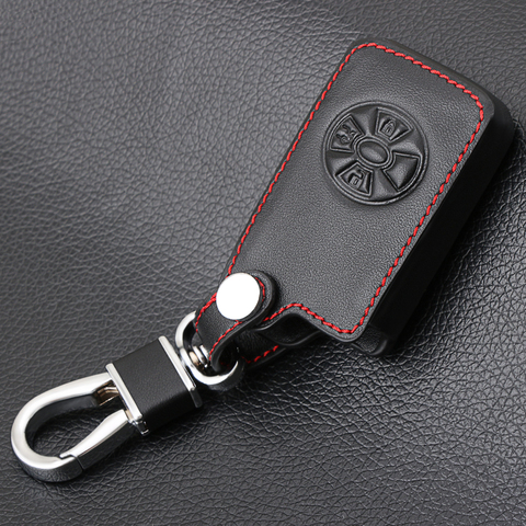 Leather Car Key FOB Case cover holder for Toyota Avalon Corolla Yaris Hilux Vitz Rav4 Aqua Camry auris keyless remote shell ► Photo 1/1