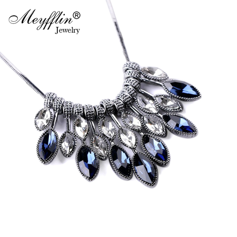 Meyfflin Collier Femme 2022 Statement Necklaces & Pendants Crystal Maxi Necklace for Women Female Chain Collar Fashion Jewelry ► Photo 1/6