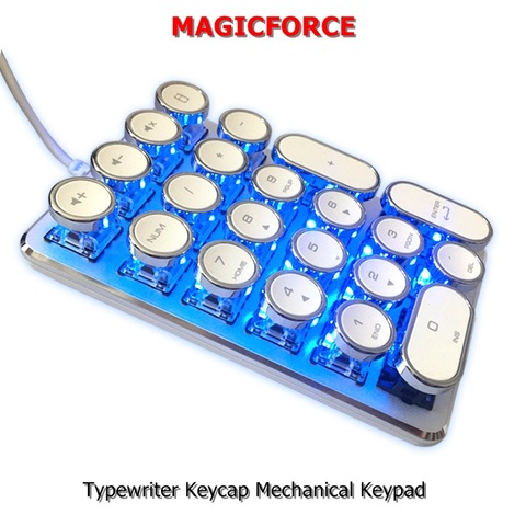 Magicforce Typewriter Edition Wired Smart 21-Key Mechanical Numeric Keypad  Cherry Switches ( Pure-white  Backlight) ► Photo 1/6
