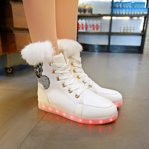 Hot LED Boots for kids baby light up shoes for kids girls