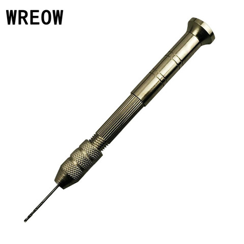 WREOW Micro Aluminum Hand Drill Drilling Chuck Twist Drill Bit Repair Hand Tool Woodworking Manual Drilling Hole Rotary Tools ► Photo 1/6