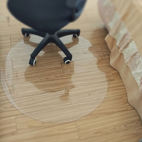 LOVRTRAVEL Transparent Wood Floor Protection Mat PVC Floor Carpet Computer Chair Mats Protectors Plastic Soft Round Carpet Rug ► Photo 1/5