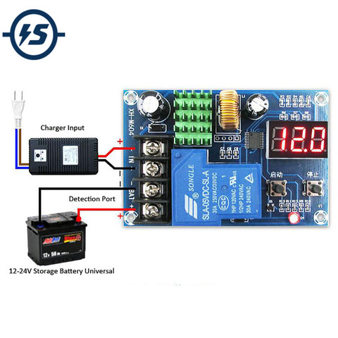 XH-M604 Battery Charger Control Module DC 6-60V Storage Lithium Battery Charging Control IC Switch Protection Board LED Display ► Photo 1/6