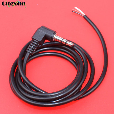 cltgxdd 3.5mm 3pole stereo headset male plug with cable Connector 90 Degrees Black Audio Jack Adaptor lengt:95cm Need to weld ► Photo 1/1