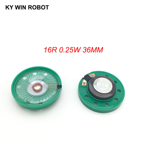 2pcs/lot New Green Ultra-thin Mini speaker 16 ohms 0.25 watt 0.25W 16R speaker Diameter 36MM 3.6CM thickness 7MM ► Photo 1/6