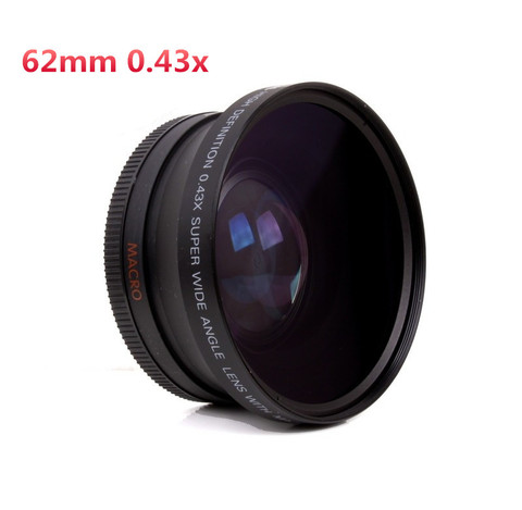 Camera Wide Angle Lens 62mm 0.45x 0.43X  Macro Conversion Fisheye Lente 82mm Front Thread For Canon Nikon Pentax Sony DSLR ► Photo 1/6