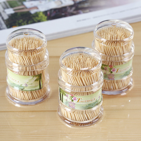 Natural bamboo toothpicks environmental disposable bottled toothpick ► Photo 1/6