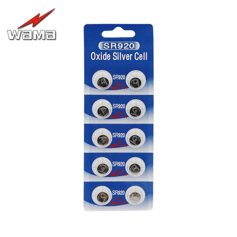 10x Wama SR920 SR920SW 371/370 SR69 Silver Oxide 1.55V Battery Mercury Button Cell Watch Batteries Repair Accessories ► Photo 1/5