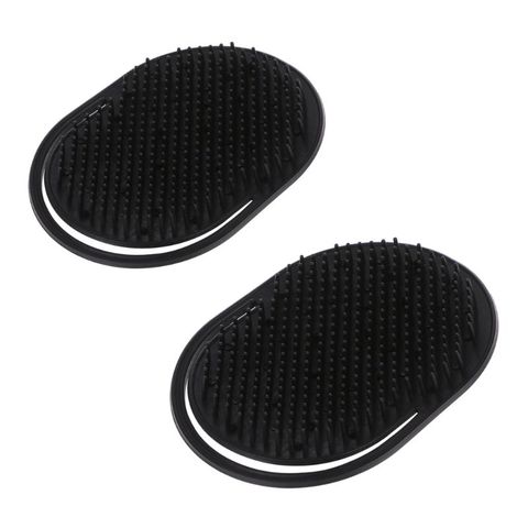 2 Pcs Pocket Travel Hair Comb Brush Men Beard Mustache Palm Scalp Massage Black ► Photo 1/6