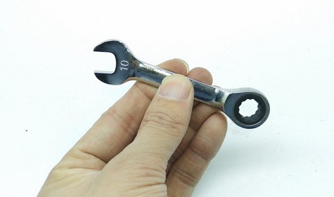 New 1pcs CR-V 72T Stubby Ratchet Wrench Mini Combination Wrench Open End Wrench DIN.c  8 9 10 11 12 13 14 15 16 17 18 19mm ► Photo 1/1