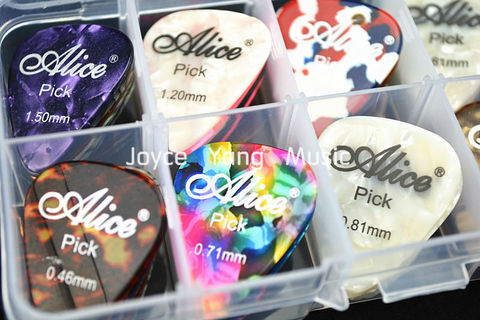 30pcs Alice Pearl Celluloid Acoustic Electric Guitar Picks Plectrums+1 Plastic Picks Box Case 6 Thickness Free Shipping ► Photo 1/6