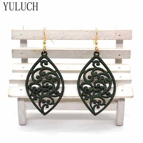 YULUCH free shipping fashion women New Jewelry wholesale Geometric natural wood earrings for ► Photo 1/6