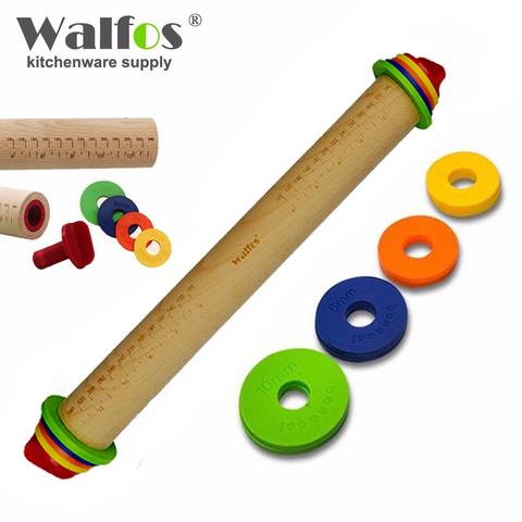 WALFOS food grade wood Rolling Pin Fondant Paste Cake Roller Cake Bakeware Tool-wooden rolling pin Baking & Pastry Tools ► Photo 1/6