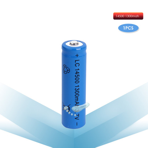 kpay 1/2 pcs/set High Capacitance 14500 Battery 3.7V 1300mAh Rechargeable Battery for Led Flashlight Battery Newest ► Photo 1/5