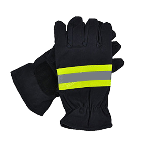 Fireproof Gloves Wear-resistant Non-slip Safety Gloves Black Reflective Belt Fire Gloves Firefighters Safety Protection Products ► Photo 1/6