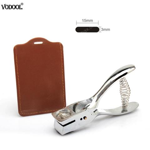 Slot Punch Badge Hole Punch Plier Tool for PVC ID Card Hand Held Punch