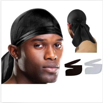 Unisex Long Men Women Velvet Breathable Bandana Hat Durag Rag Long Tail  Headwrap