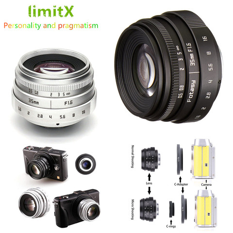 35mm F1.6 CCTV Lens C Mount For Olympus OMD EM10 EM5 EM1 OM-D E-M1 E-M5 E-M10 III II PEN-F E-P5 E-P3 E-P2 E-P1 E-PL9 E-PL8 E-PL7 ► Photo 1/6