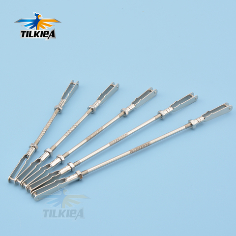 1Set M3 Clevis + Rod  Assembly M3 Clevis Threaded at 2 end D2.5mm M3 Push Rod Steel Wire Push Pull Rod Pushrod Connecting Rod ► Photo 1/6