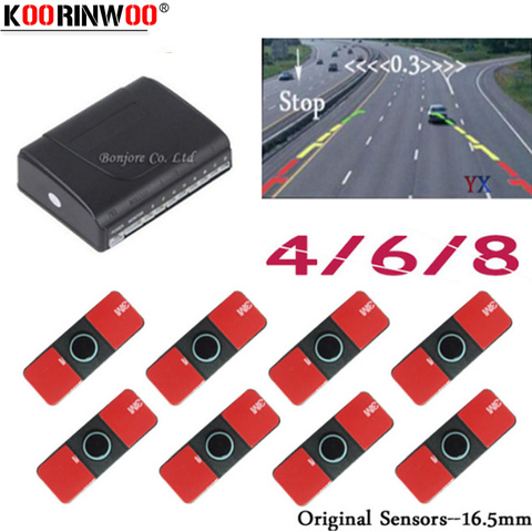 Koorinwoo Original 16.5mm Electromagnetic Parktronic Car Parking sensors 8/6/4 Radars Alarm Buzzer Car Detector Video System ► Photo 1/6