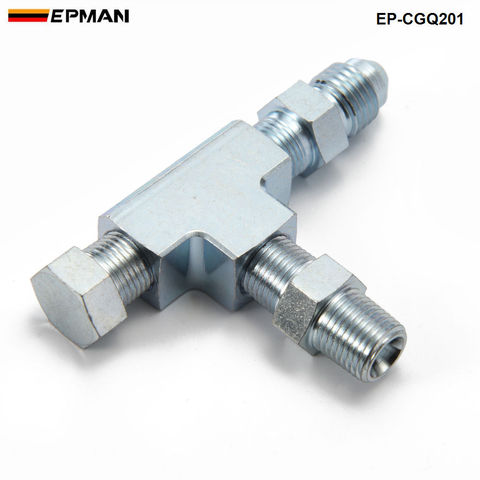 1/8NPT to 4AN Turbo Adapter Tee Fitting w/ Block Oil Feed Pressure Sensor EP-CGQ201 ► Photo 1/6