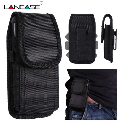 LANCASE Bag For Phone Pouch For Xiaomi Redmi Note 5/4X/4A Phone Bag For iPhone 7/6 Cases 360 Rotation Clip Belt Phone Case ► Photo 1/6